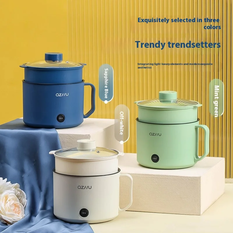 220V Multifunctional Mini Electric Cooker Home Use Stainless Steel Student Dormitory Bedroom 1.8L Cooking Pot Small Fryer Pot - Detail 1
