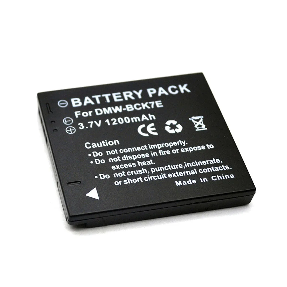 3.7V 1200mAh Lithium Rechargeable Battery Pack Camera Li-ion Batteries For Panasonicic DMW-BCK7E BCK7 DMC-S1 S3 FH2 FH5 FP5 FP7