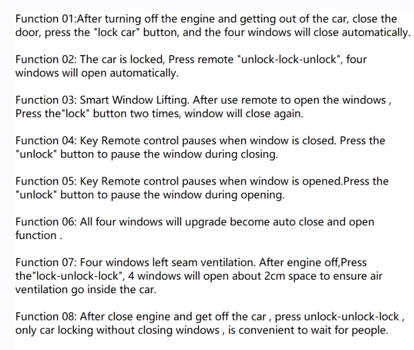 Applicable to Sylphy, Qashqai, X-Trail, Rogue, Teana, one-button window lifter, automatic window lift and close modification