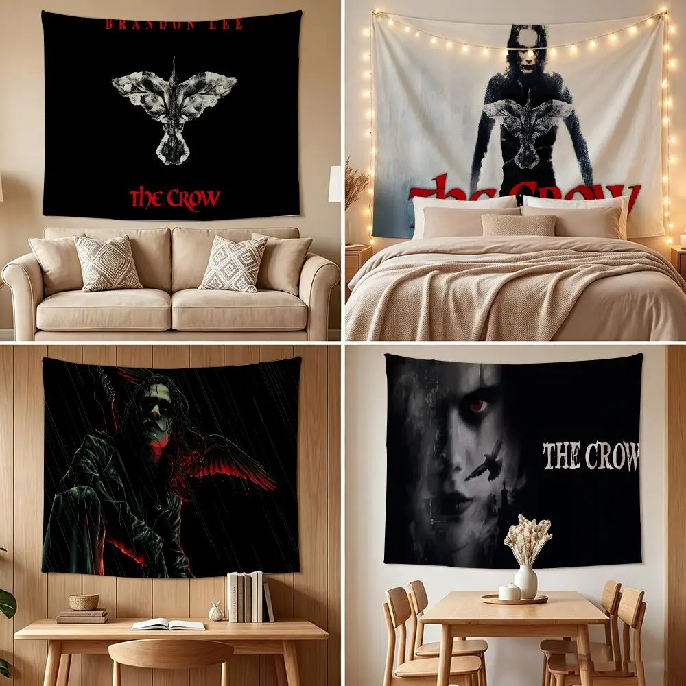The C-Crow Tapestry Custom Living Bedroom Party Dormitory Interior Wall Bohemian Decoration Attached Clip
