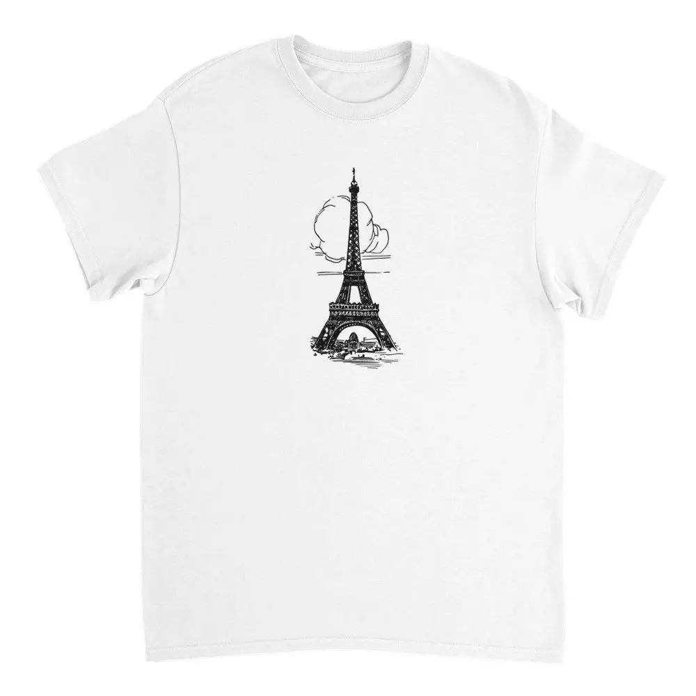 Eiffel Tower Heavyweight cotton T Shirt