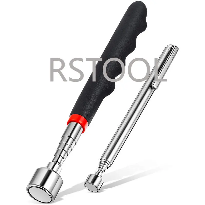 Mini 2pcs Portable Telescopic Magnet Magnetic Pen Pick Up Nuts and Bolts Promotion Handheld Tools Adjustable Length Silver Tone