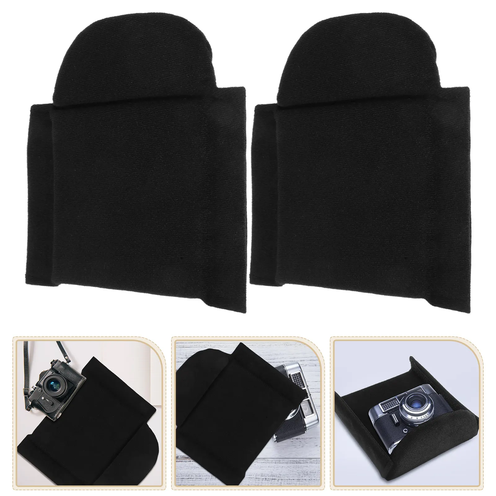 2Pcs Camera Bag Insert Divider Customizable Padded Partition Organizer for Camera Lenses Batteries Filters Shockproof Portable