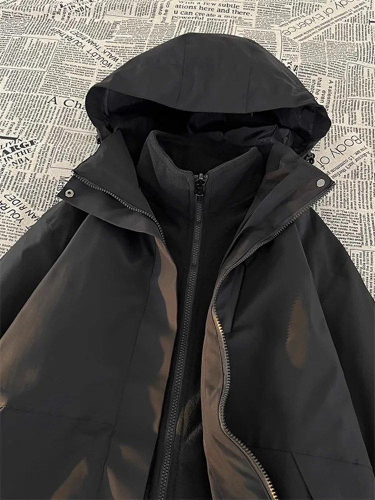 

Мужская демисезонная куртка-трансформер для активного отдыха, ветрозащитная, повседневная, свободного кроя, с длинными рукавами, на молнии, для пар