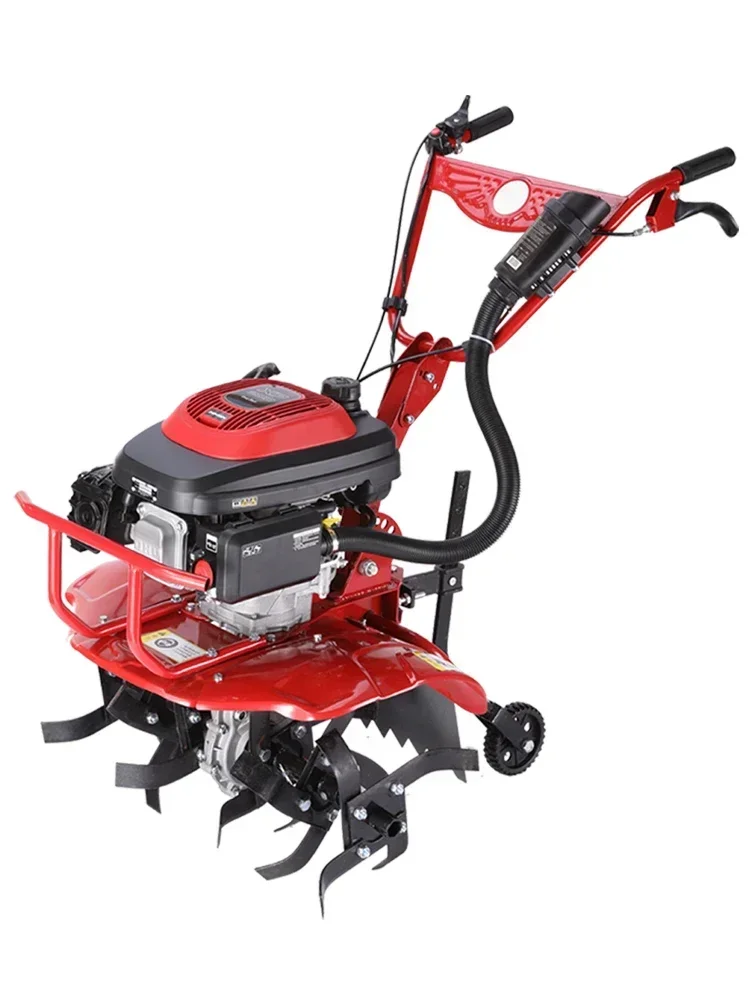 

Multifunctional plowing machine Field turning soil trenching grass weeding Small gasoline agricultural machine Rotary tiller