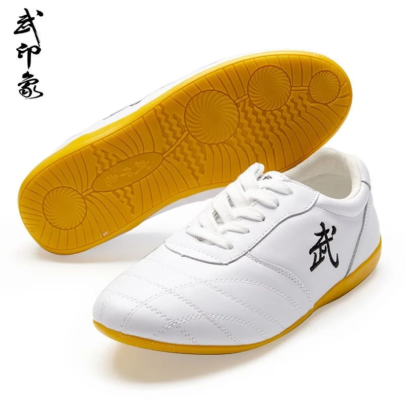 Professional Martial Arts Wushu and Taichi Shoes Unisex Black Red Tai Chi shoes Men Women Pu Leather Taekwondo Shoes Couples