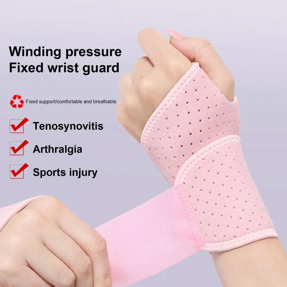 Elastic Wrist Wrap Adjustable Sports Wrist Brace with Fastener Tape Breathable Compression Support Wrist Wrap Fitness Joint