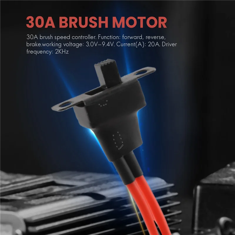 B49B-RC ESC 30A 4-8V Brush Motor Speed Controller 1/16 1/18 For Climbing RC Car Ship Tank Mini 4Wd WPL Car