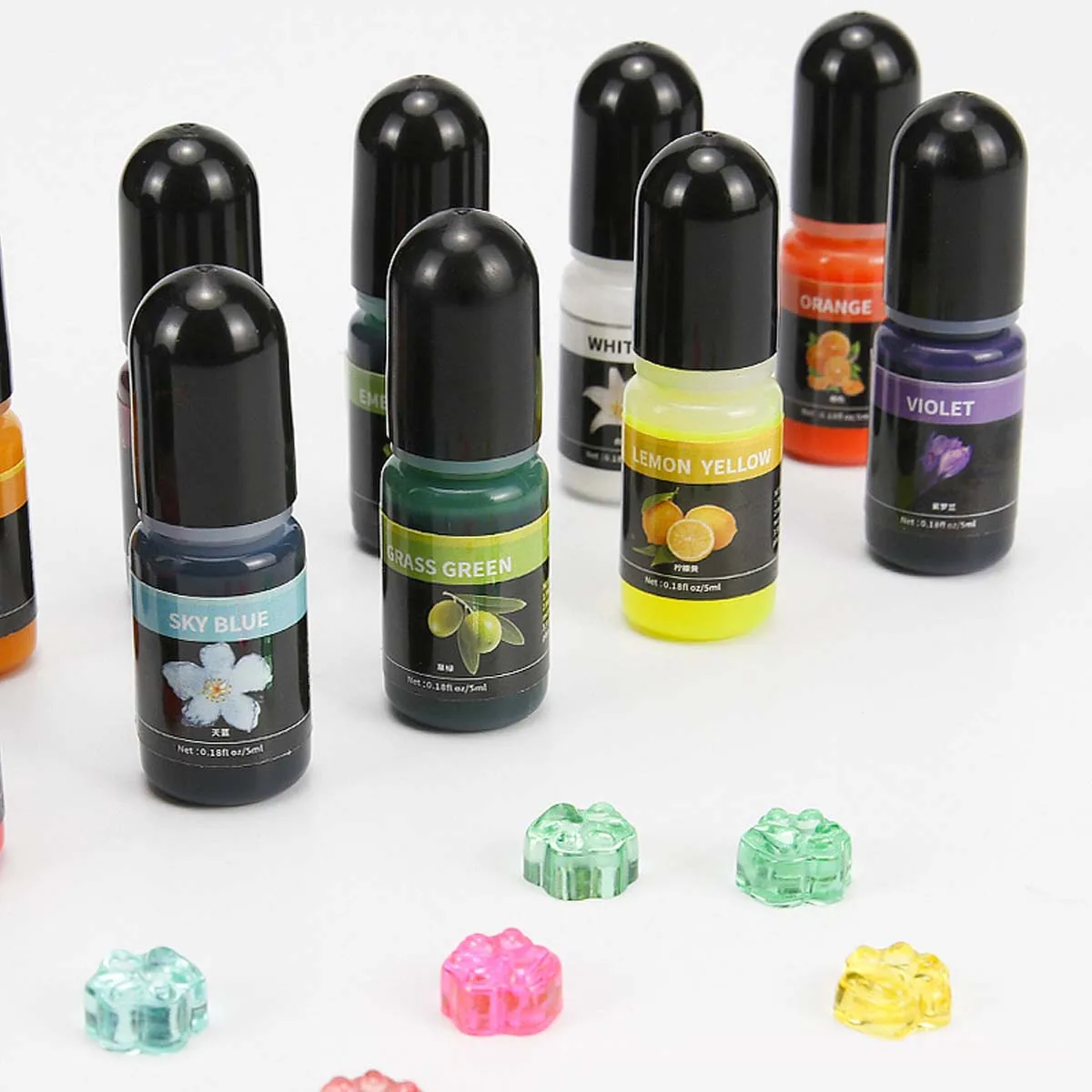 5ml/Bottle Epoxy Resin Pigment Liquid Colorant Dye Universal Epoxy Resin Pigment For UV AB Glue DIY Resin Art Jewelry Making view 6