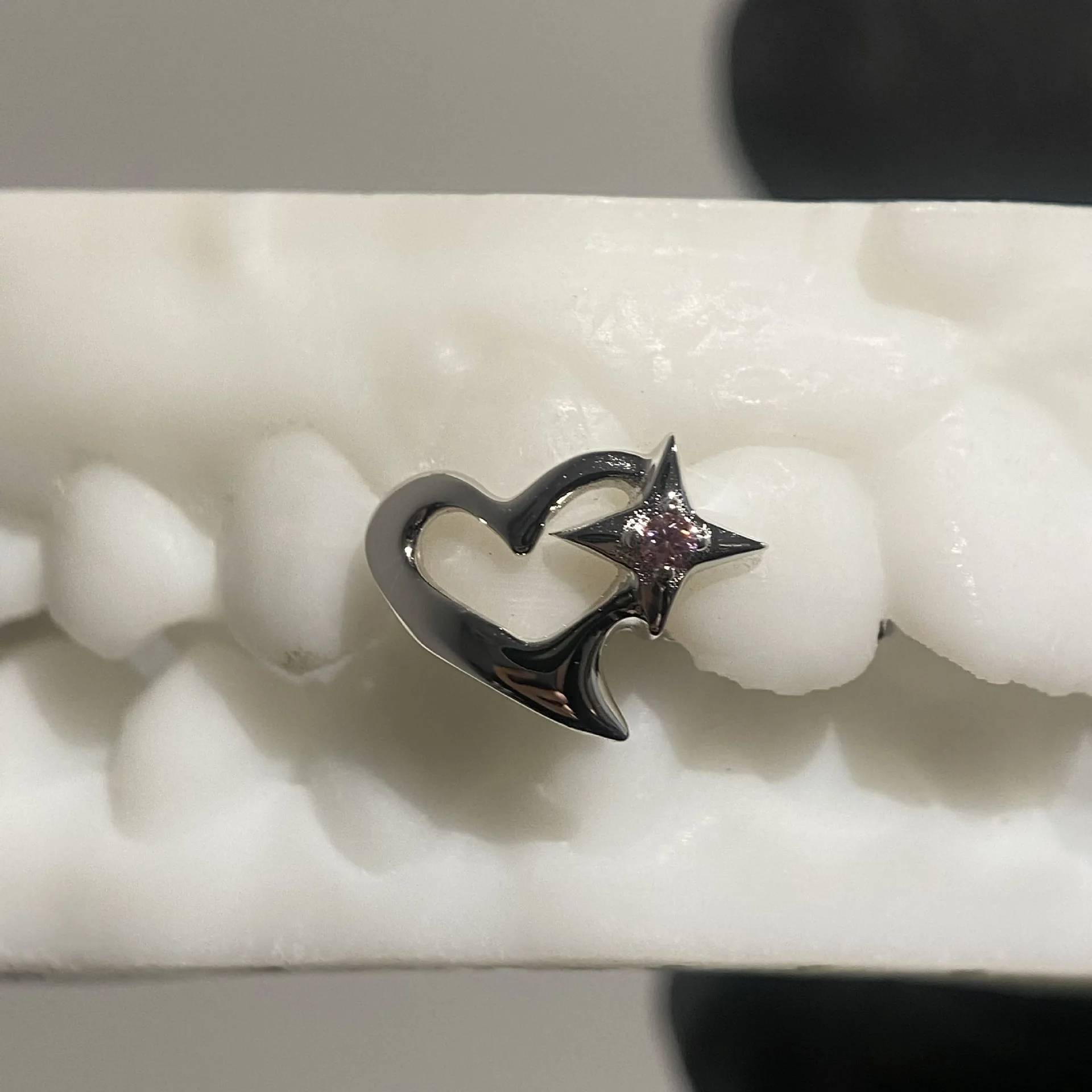 Single Love Pink Diamond Grill Top 1 European And American Cross-border Hot-selling Grillz
