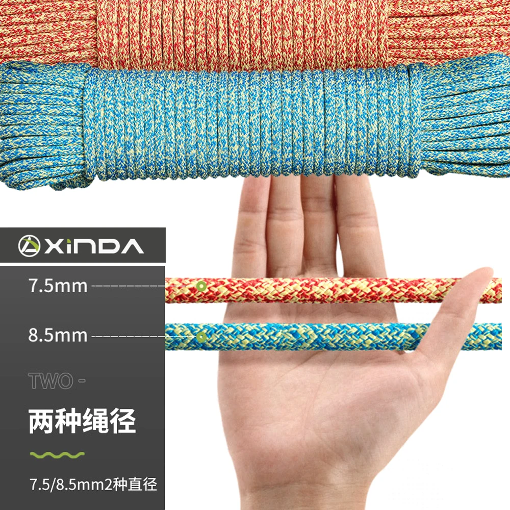 

Многофункциональный вспомогательный трос 5M-Φ: 10.5-7.5мм/8.5мм, 22/27 кН, износостойкий, ультрастатический, кевларовый, для альпинизма и исследований, P809