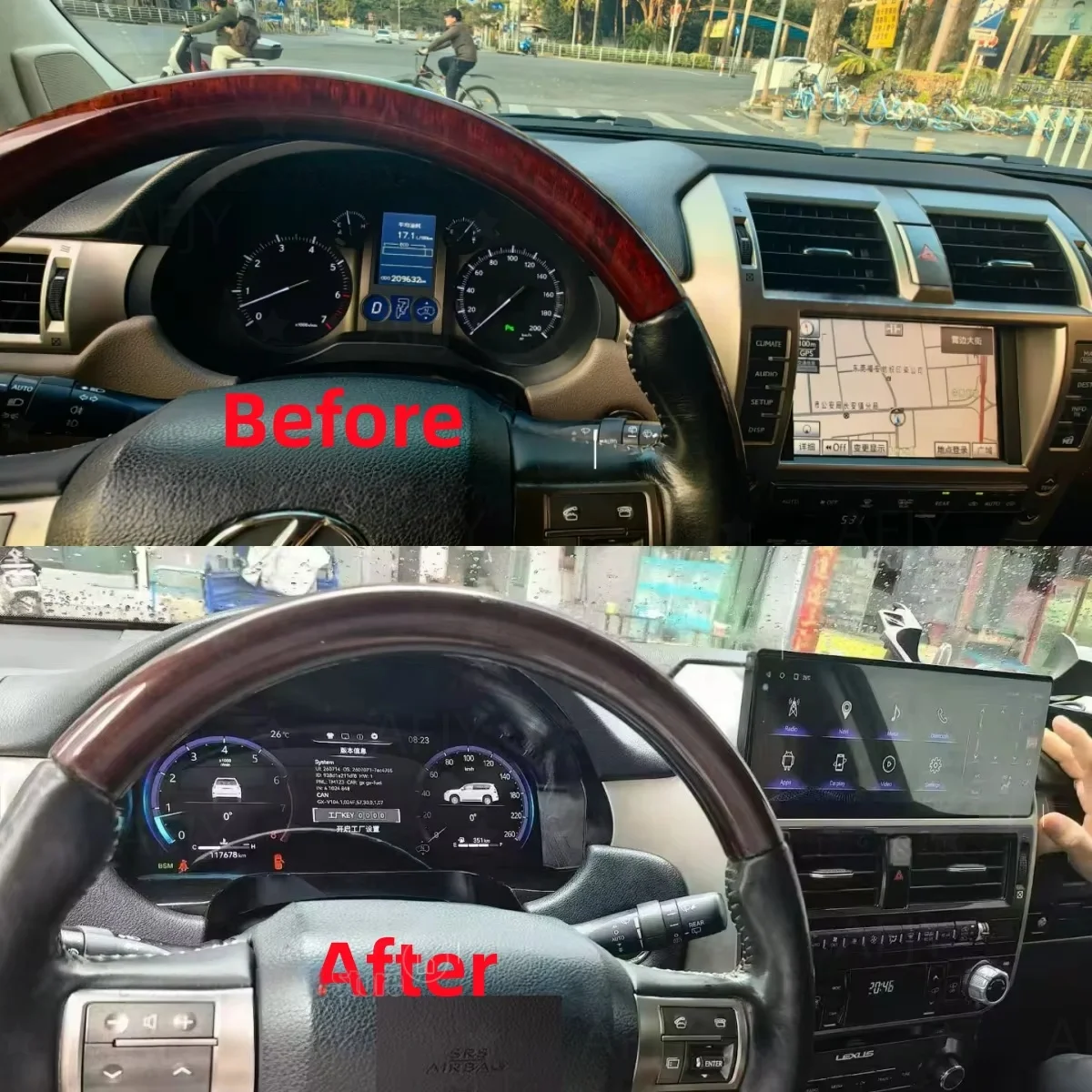 Auto Digital Cluster For Lexus GX GX470 GX460 2007-2015 Car Dashboard Instrument Panel Virtual Cockpit LCD Speedometer Screen