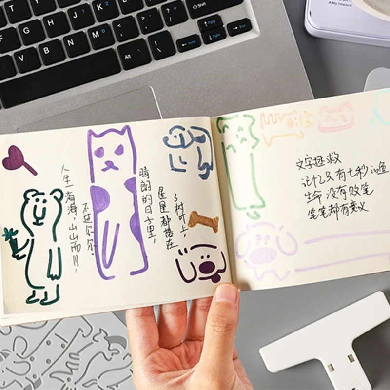 耐久性のあるPETテンプレート スプレーペイントアート用 子供にも安全な丸みを帯びた角を持つスイートホリデーデザイン