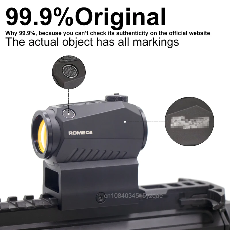 Original Romeo 5 1X20mm Red Dot Sight 5.56 Rifle Gun Tactical Hunting Shooting Waterproof Fogproof 2 MOA Reticle for 20MM Rail