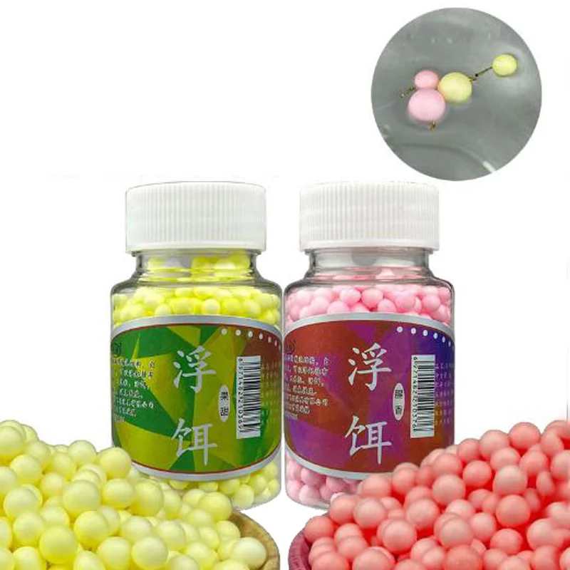 170/900pcs EPS Beans Foam Floats Ball Beads  Carp Fishing Bait Boilies Sweet Smell Floating Bottom Hair Rig Popup Fishing  Lure