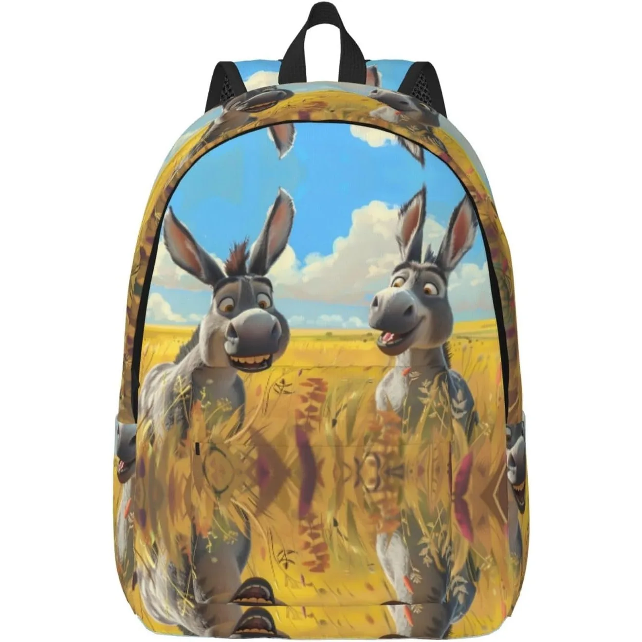 

Travel Laptop Backpack - Funny Countryside Donkey Computer Canvas Backpack Bag with Adjustable Straps