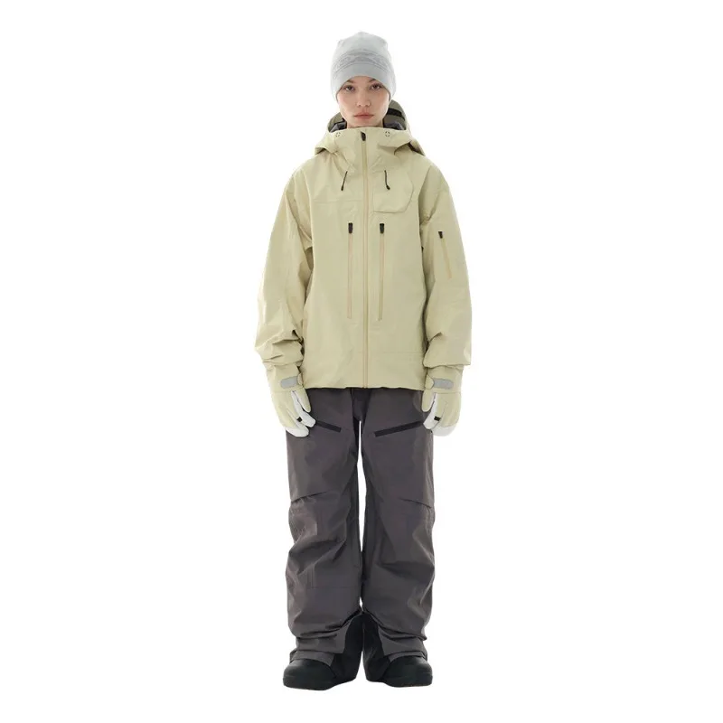 Ski suit men's and women's ski pants professional veneer waterproof and windproof suit