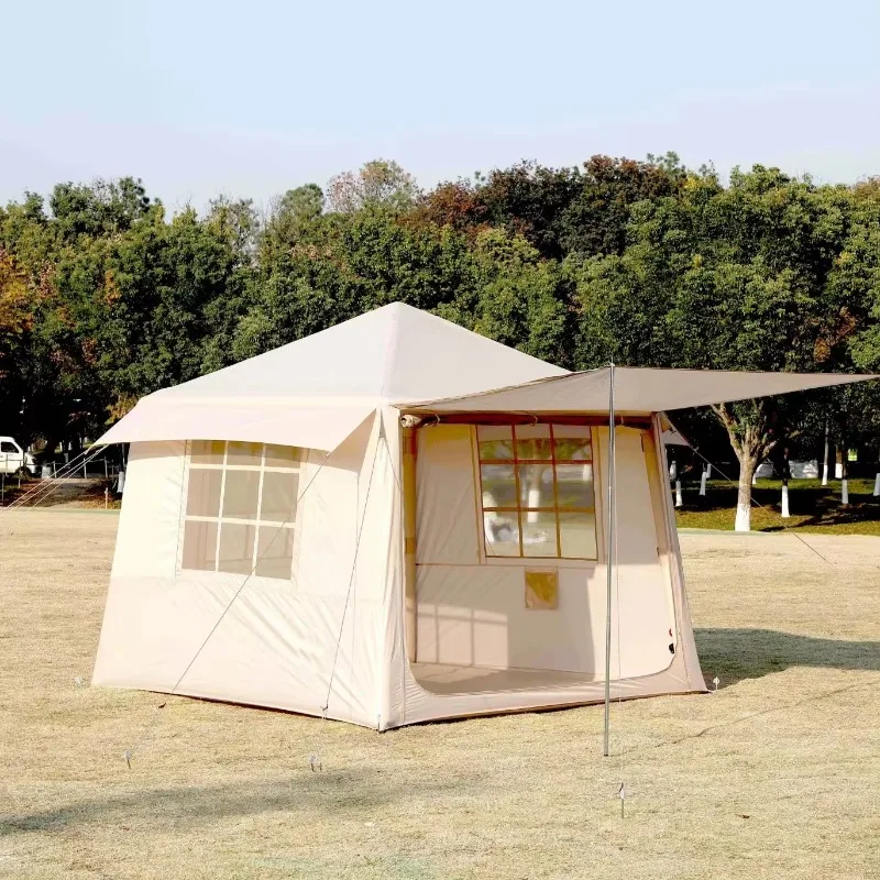Inflatable Air Camping Tent, Large Space Design with Moisture-Proof & Ventilation Functions