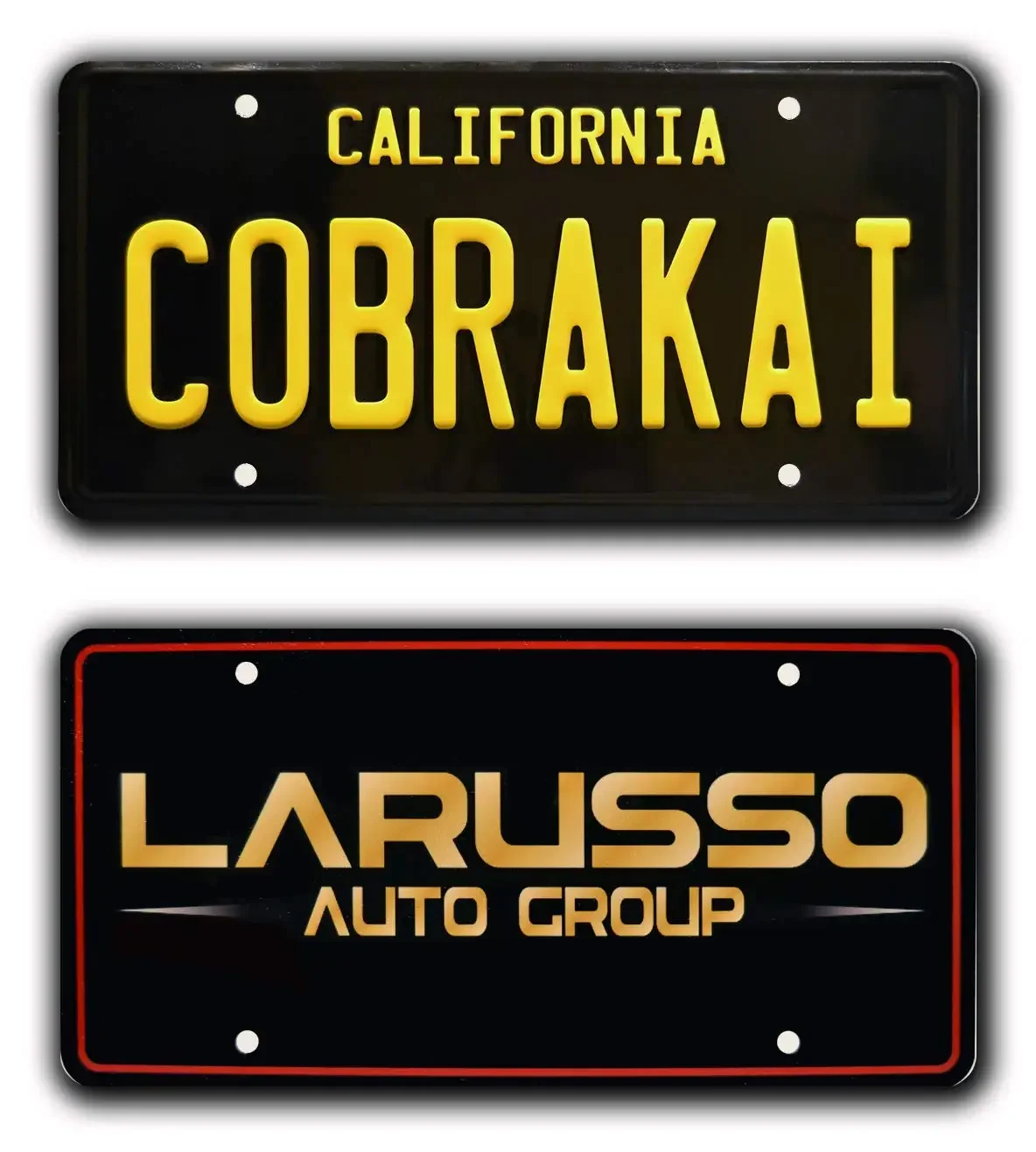 

CobraKai + LARUSSO Auto Group | Metal License Plates -License Plate License Plate Frames Car Decor License Plate