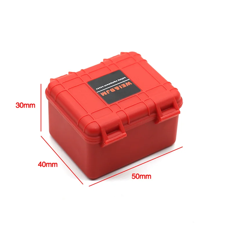 B49B-15Pcs Plastic Rc Car Storage Box Decoration Tool For Traxxas Trx4 Axial Scx10 90046 D90 1/10 Rc Crawler Accessories Red