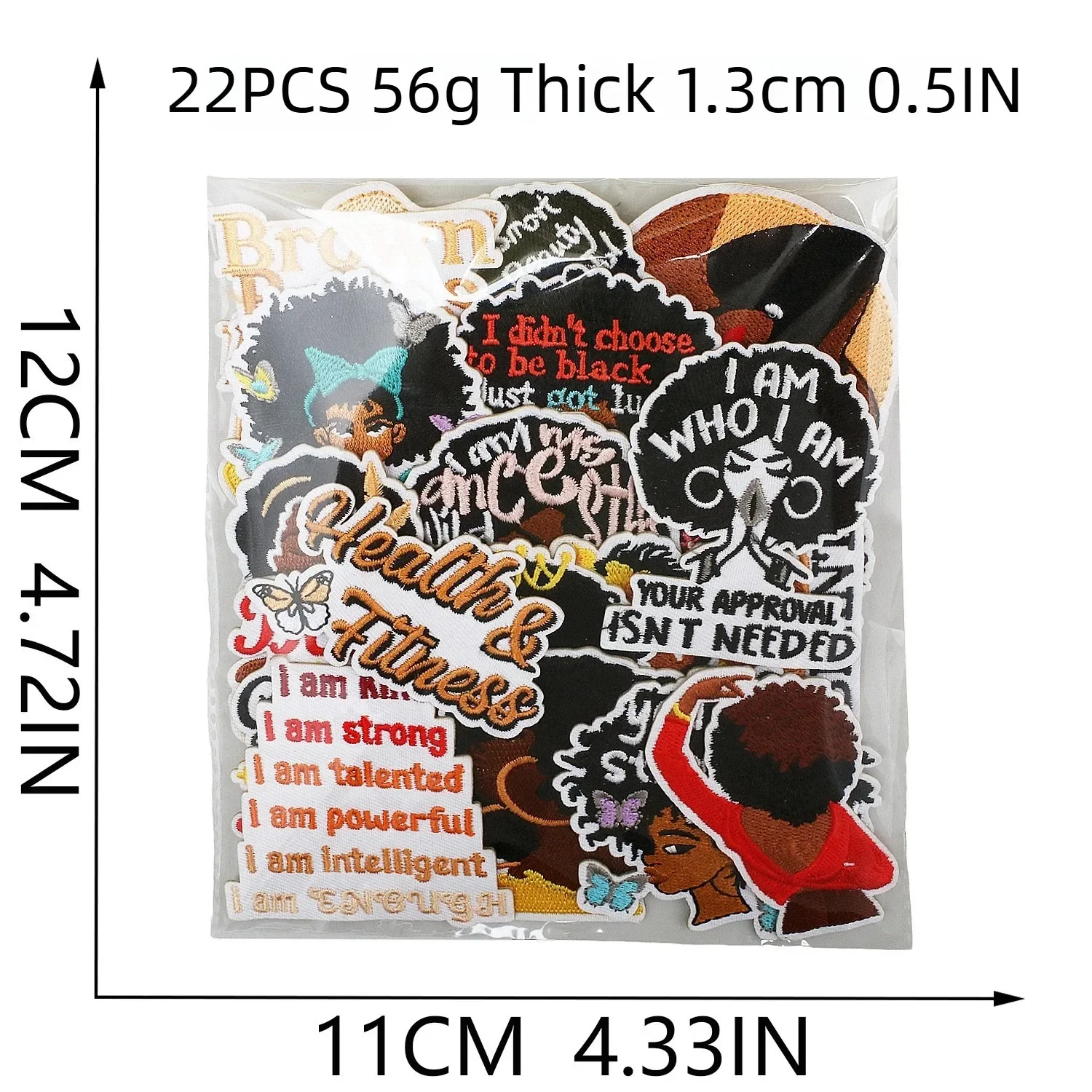 1/5PCS Cartoon Black Embroidery Cloth Crown Queen Patch Sticker Black Girl Label Magic Boy Ironing DIY Apparel Sewing Supplies