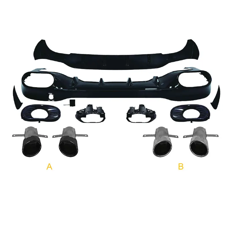 Difusor de alta calidad Dream Garage con tubo de escape para W118 CLA actualización CLA45/CLA35 labio trasero 2019-2023 Diffu