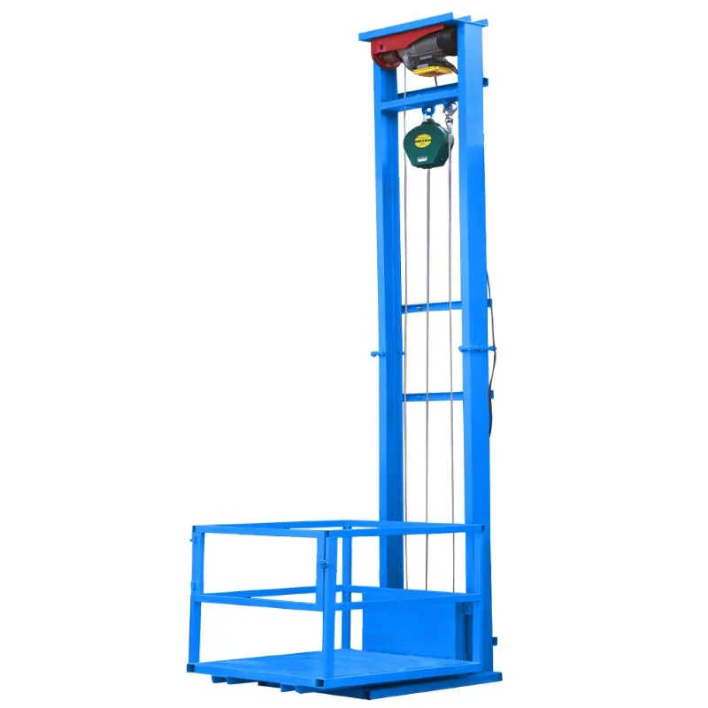 Small electric factory warehouse residential guide rail lift freight elevator