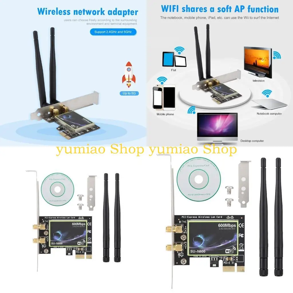 

587B 2,4G/5ГГц PCI Wireless для экспресс-адаптера Gigabit Ethernet для настольного компьютера