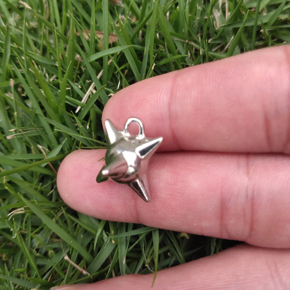 WZNB 8Pcs Alloy Thorns Charms Solid Ball Geometry Pendant For Hip Hop Jewelry Findings Making Diy Necklaces Bracelet Accessories