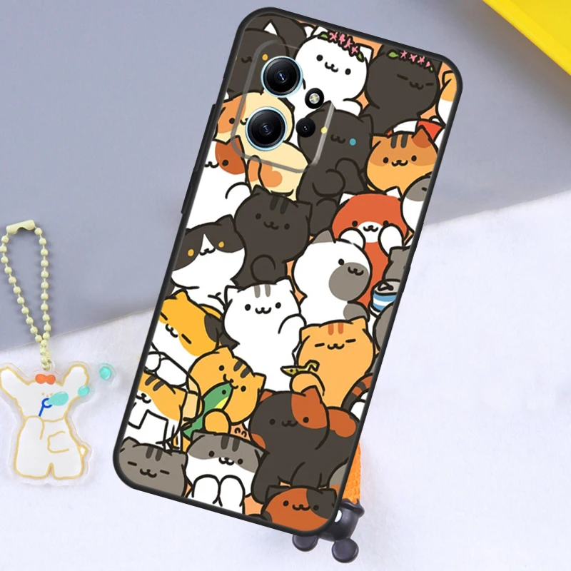 Neko Atsume Case For Xiaomi Redmi Note 11 10 9 8 12 Pro 10S 11S 12S Cover For Redmi 12 9C 10C 12C 13C