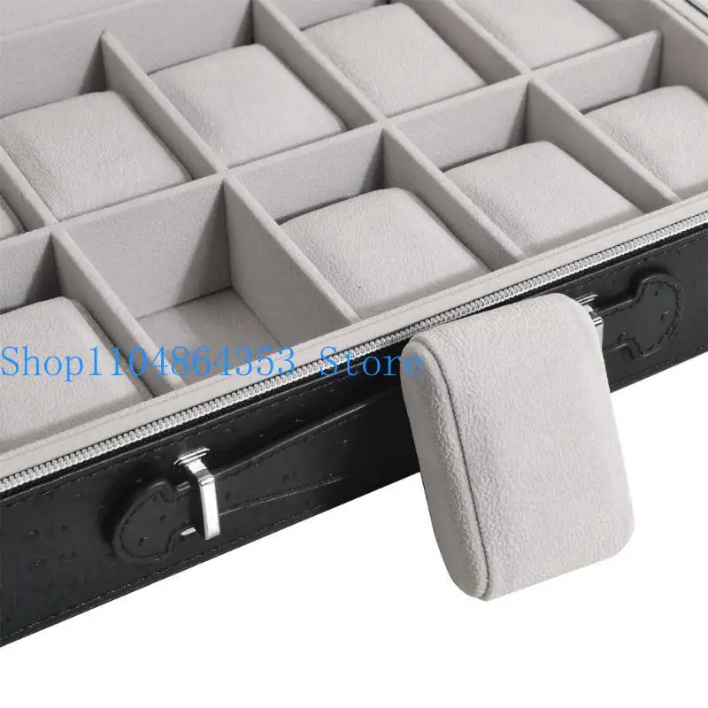 

652F 2/8/12 сетка кожаная коробка для часов витрина держатель наручные часы коробка для хранения ювелирных изделий