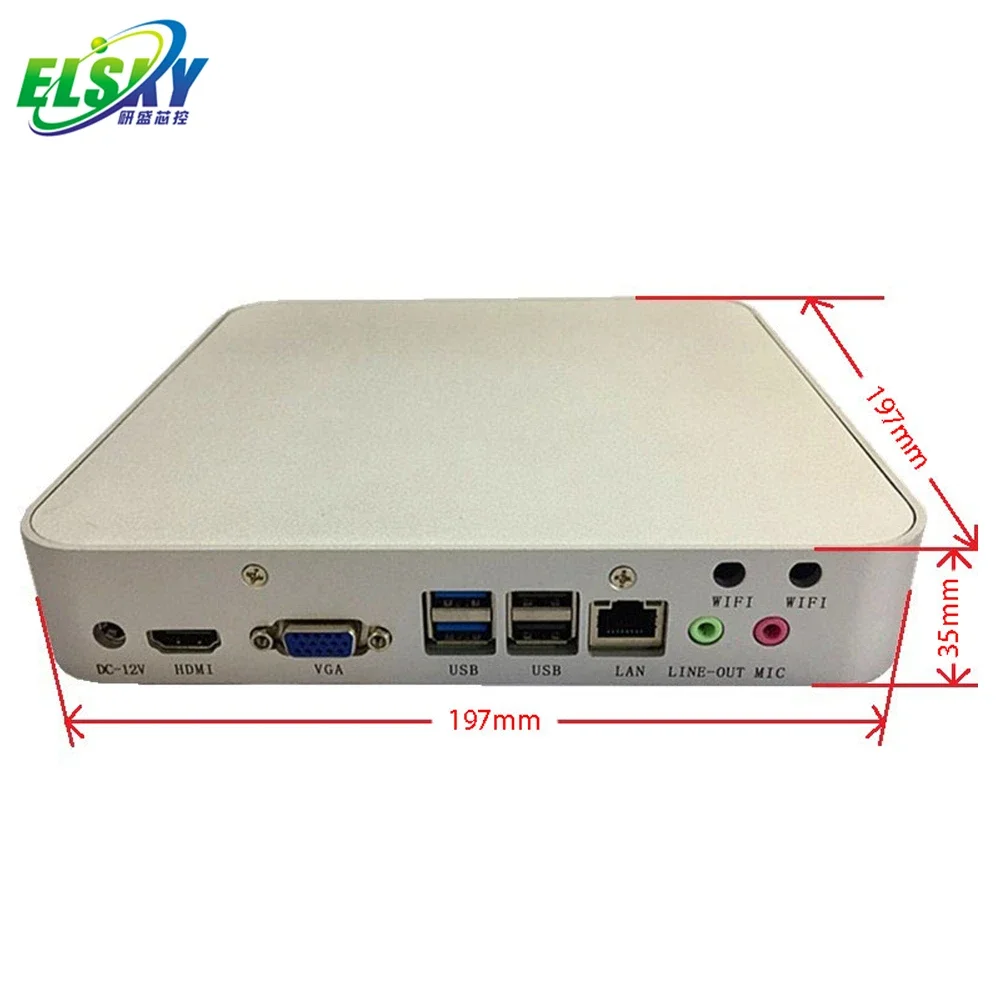 2025 ELSKY DDR3 SSD 128GB Thin Client WIFI Barebone 4K Core I3 I5 I7 Mini Computer PC 32G RAM With VGA 1HDMI Linux System