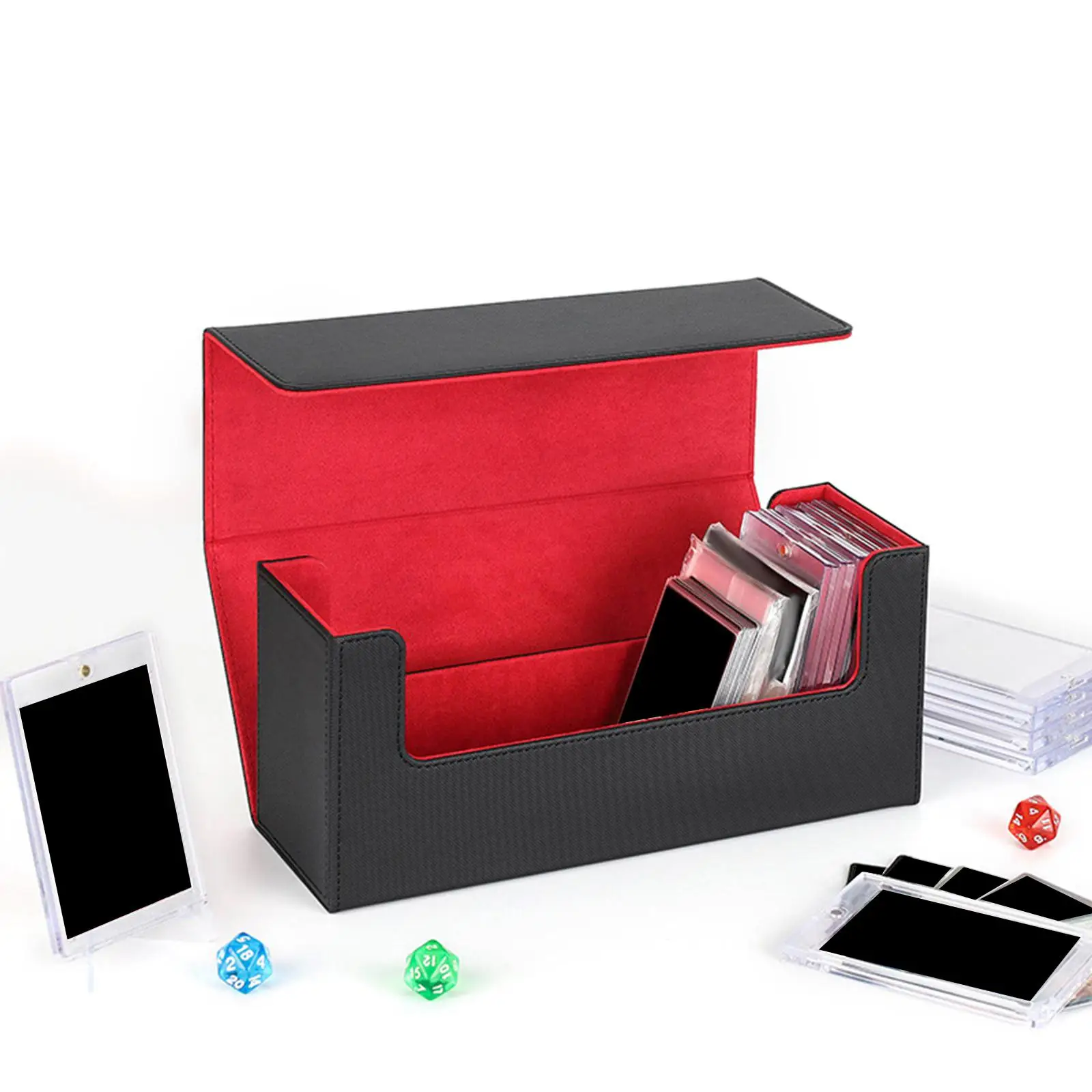 

PU Leather Card Case Holder Deck Box for Collection Trading Card Games