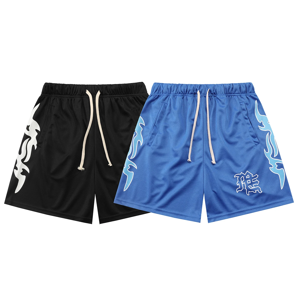 

СМЕШАННАЯ ЭМОЦИЯ Уличная одежда, сетчатые дышащие шорты для бега для мужчин, широкие повседневные свободные шорты большого размера