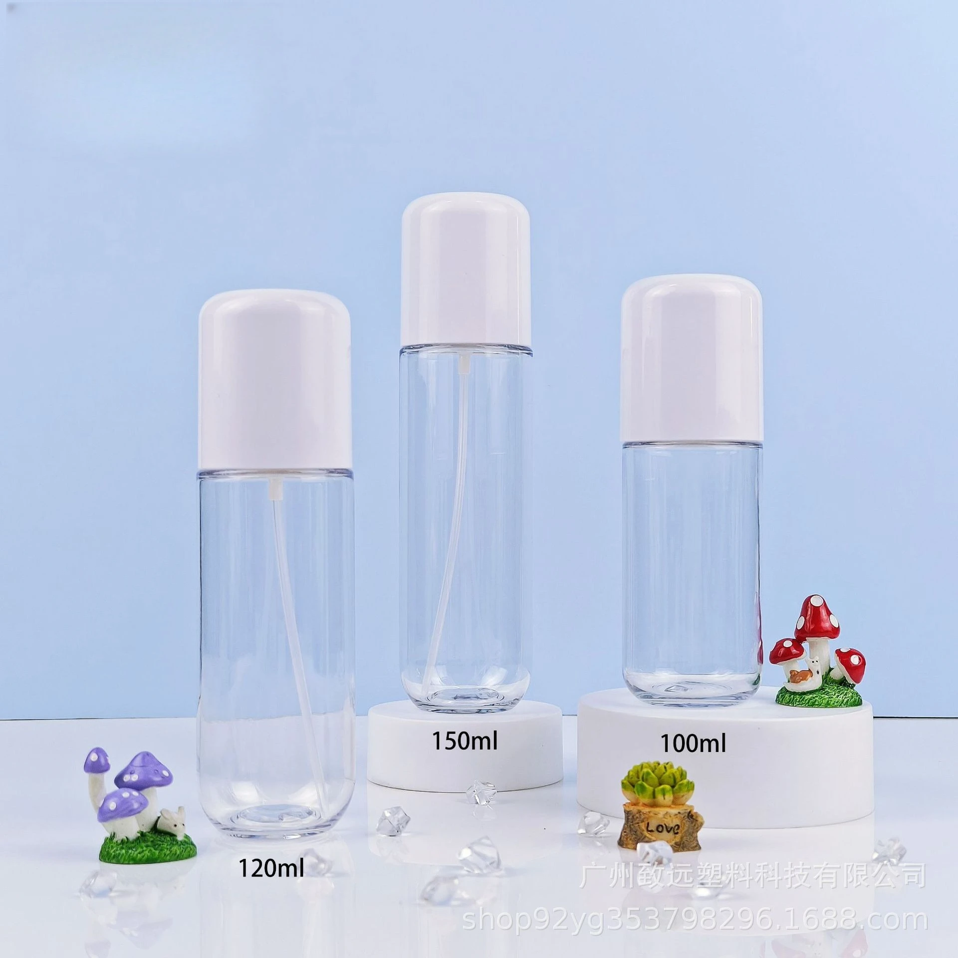 소형 스프레이 병 여행용 크기 100-150ML, 미세 미스트 플라스틱 스프레이 병, 토너, 향수, 얼굴 및 헤어 스프레이용 리필 가능