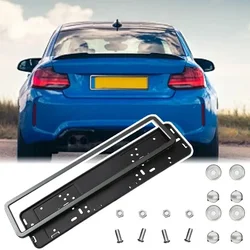 Marco de placa de matrícula de coche de la UE, soporte de placa de matrícula de coche de acero inoxidable, accesorios para automóviles