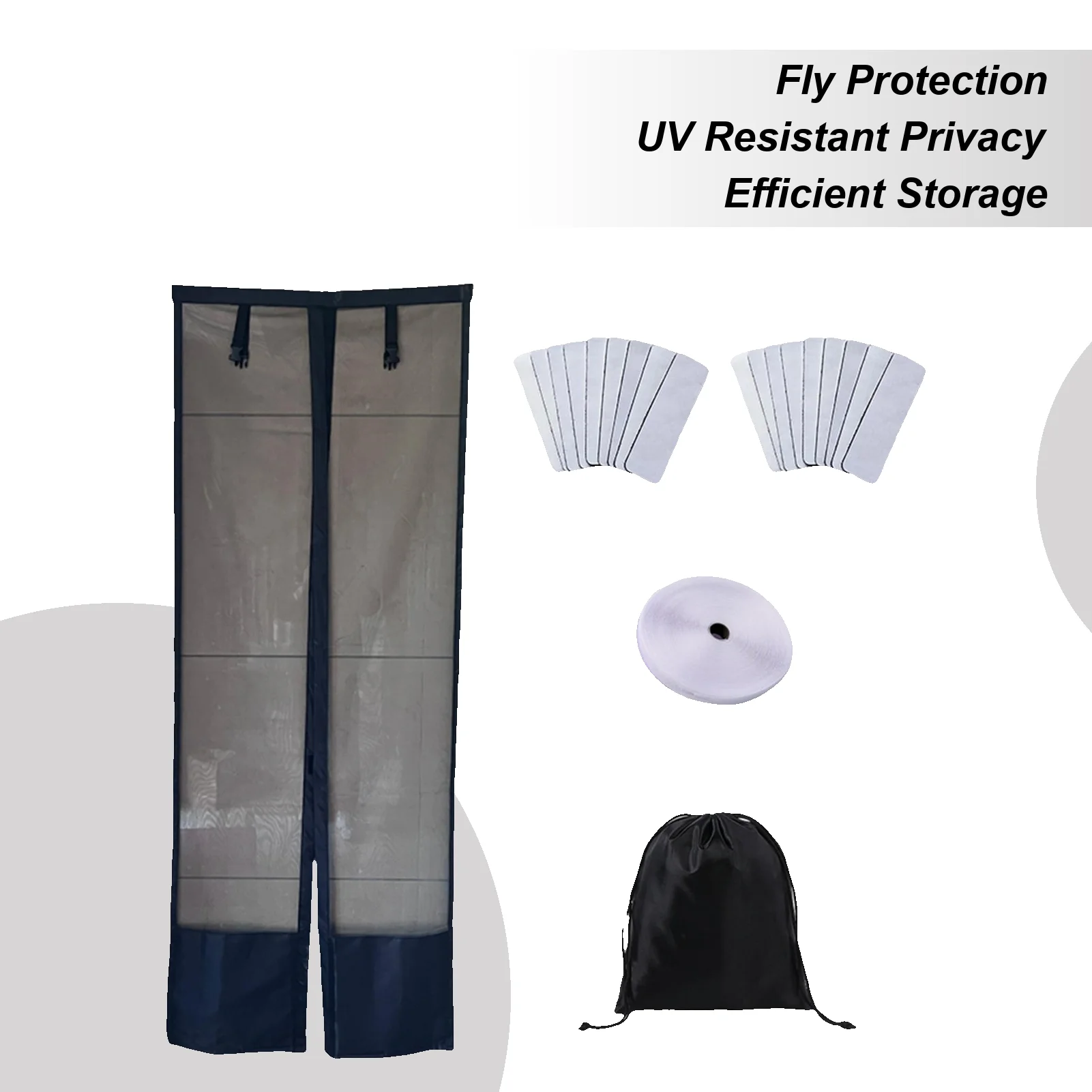 

Дверной экран для автофургона, сменный экран для двери, дышащий, устойчивый к ультрафиолетовому излучению, солнцезащитный козырек, полное покрытие для прицепа для домашних животных, теплица для конфиденциальности