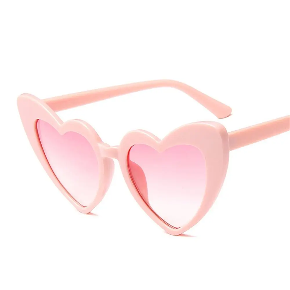 Light Effect Heart Effect Glasses Retro Cute Heart-Shaped Shades Pink Sun Glasses