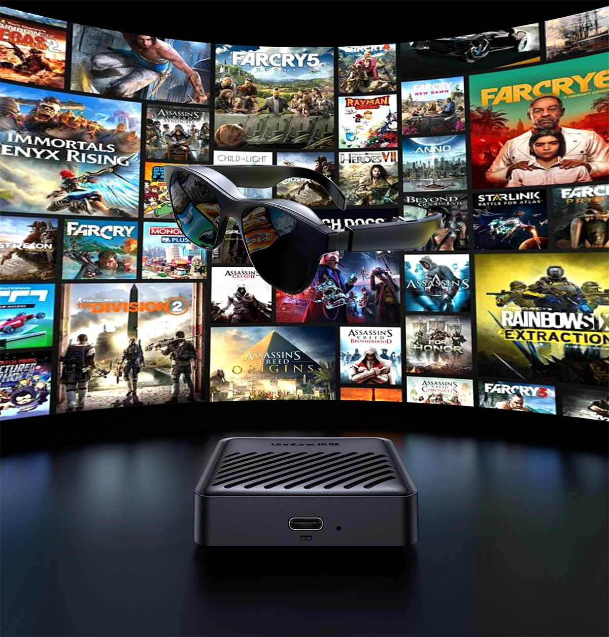 Unnlink HDMI zu USB-C AR-Brillen-Konverter für PS5 PS4 Switch2 Xbox zu Xreal Rokid Rayneo USB-C Tragbarer Bildschirm – Detail 10