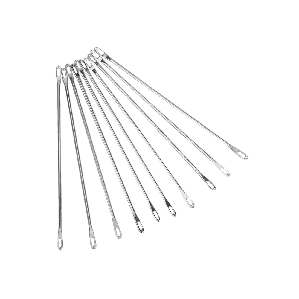 10 pcs 9cm Double Eyed Transfer Needle for Knitting Machine Knitting Needles DIY Handmade Craft Sweater Sewing Tool Accessory