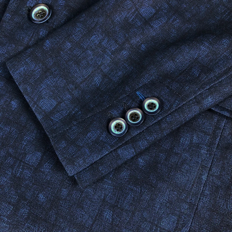 بدلة رجالية كاجوال بقصة ضيقة من Young Faion k نمط زهرة زر واحد طويل Sve بدلة ربيعية عادية الطول #4