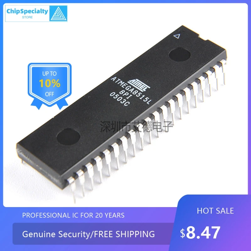 Original authentic ATMEGA8515L-8PI PU DIP40 in-line IC AVR Microcontroller 8KB flash memory