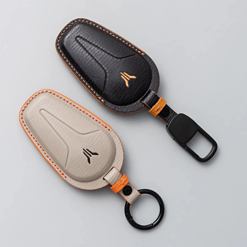 

For VOYAH Dream Genuine leather special car key set High end personalized remote control protective case men and women