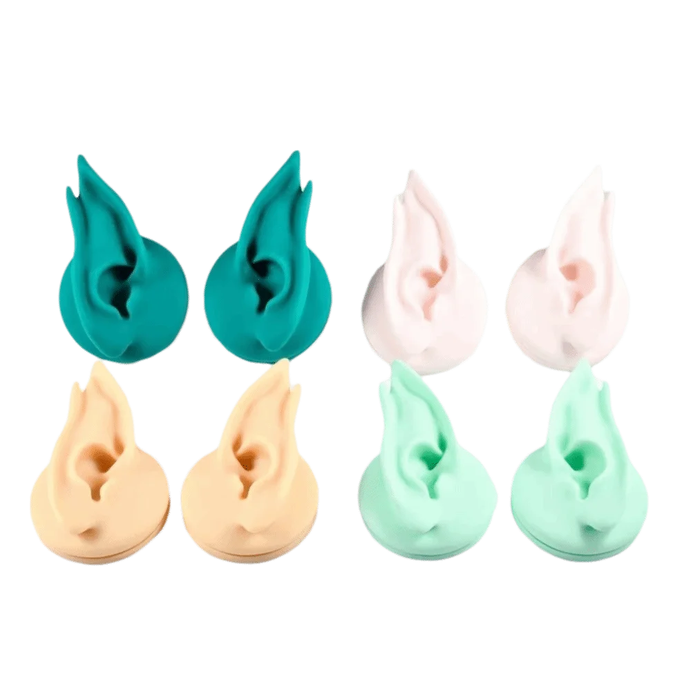 Soft Silicone Ear Jewelry Display Multicolor Simulation Design Elf Ear Model Earring Studs Display Props Flexible Material
