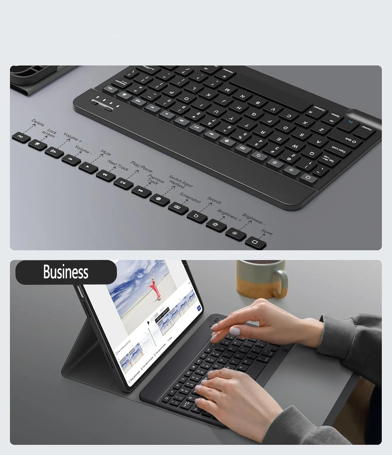 Case with Keyboard for iPad 10th Gen 2022 11th Gen A16 2025 Air 4th 5th Air 11 inch M4 M3 M2 with Mouse Stylus Keyboard Cover