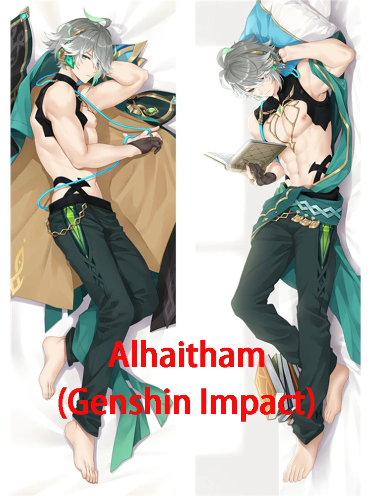 Dakimakura Alhaitham (Genshin Impact) Anime Body-style Pillow Cover Adult Cushion Pillowcase Customizable Patterns