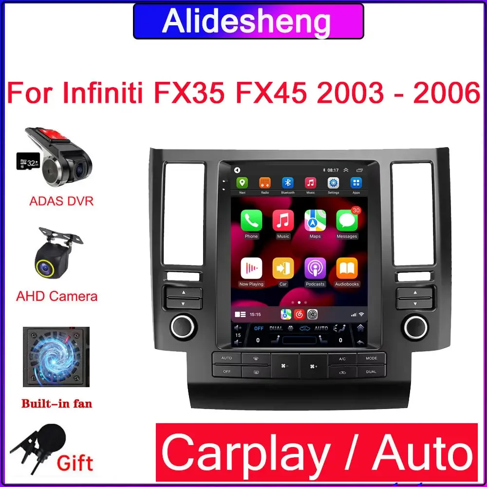 Infiniti FX35 FX45 2003 2004 2005 2006 Android 13 Carplay Car Radio Multimedia Player GPS Navigation Auto 2din