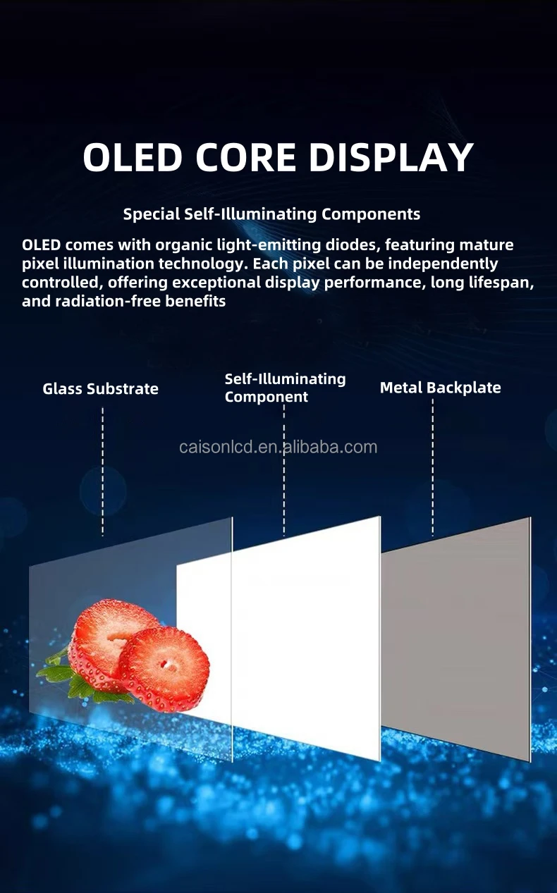 Layar OLED Transparan 55 inci SKD Display Digital Signage 4K HD Touch Ultra Tipis untuk Pemutar Iklan Layar OLED