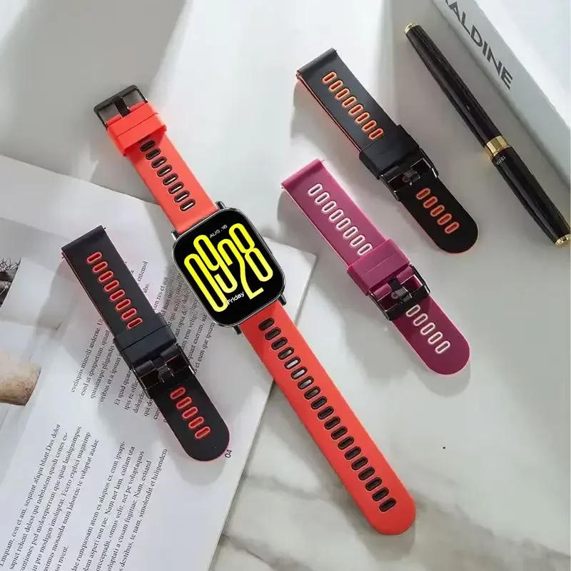 20mm 22mm Sport Strap For Redmi Watch 5 Active/Lite/Samsung Galaxy Watch 7-FE-6-5-pro-4-Classic silicone watch band Accessories