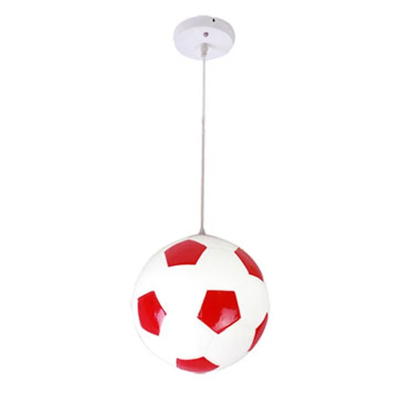 Lustre moderno para quarto infantil, personalidade criativa, luz de vidro de futebol, luz decorativa para quarto de meninos e meninas, iluminação